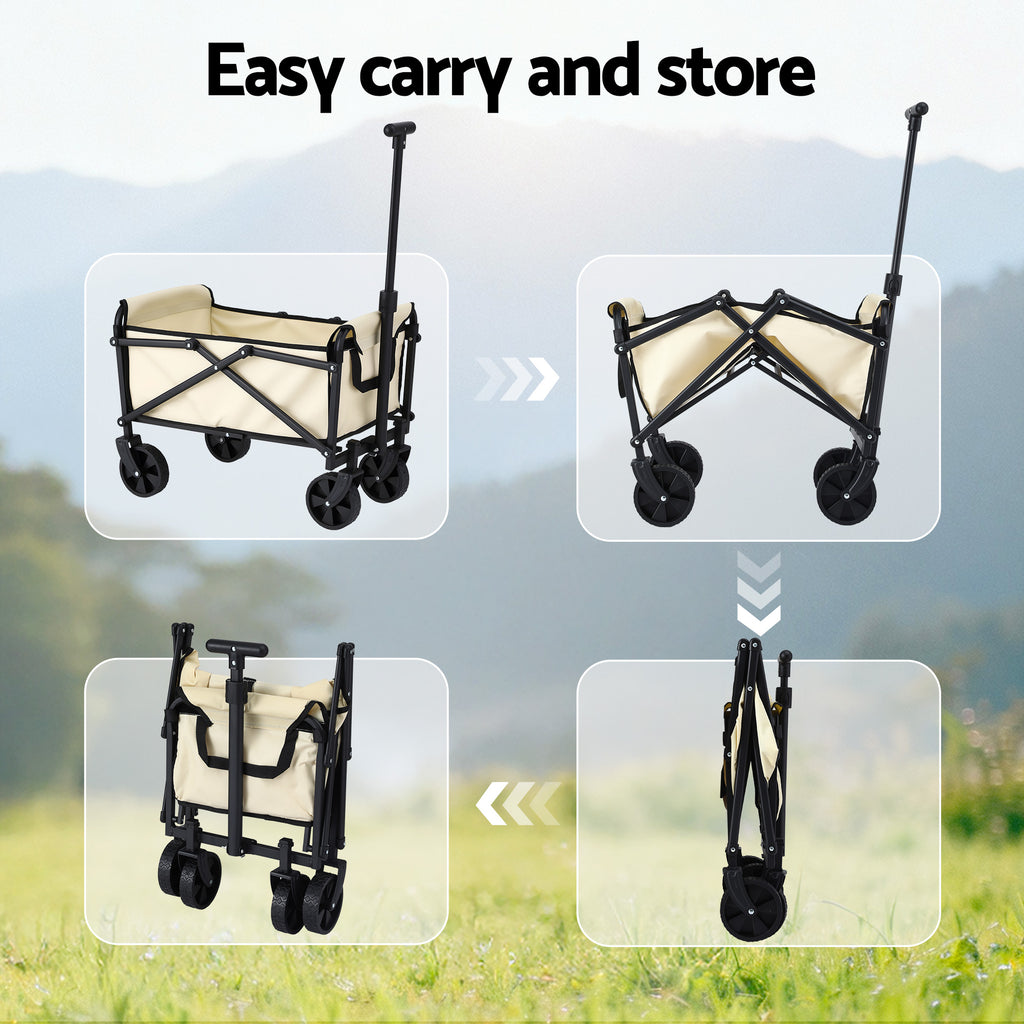 Foldable Outdoor Trolley - 45L Storage / 32Kg Maximum Load