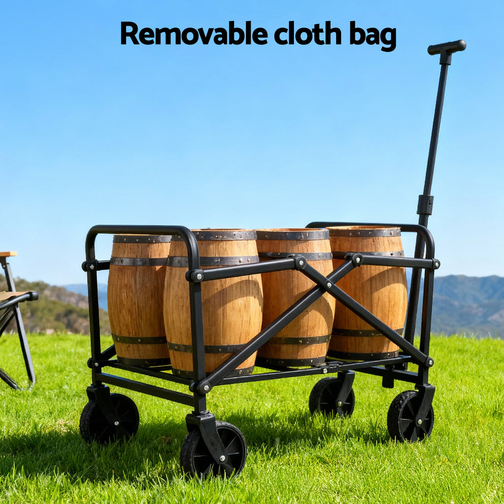Foldable Outdoor Trolley - 45L Storage / 32Kg Maximum Load