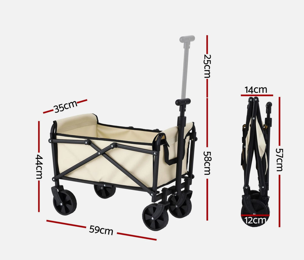 Foldable Outdoor Trolley - 45L Storage / 32Kg Maximum Load
